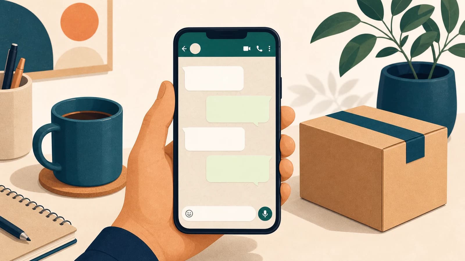 Telefonda bir WhatsApp işletme sohbeti