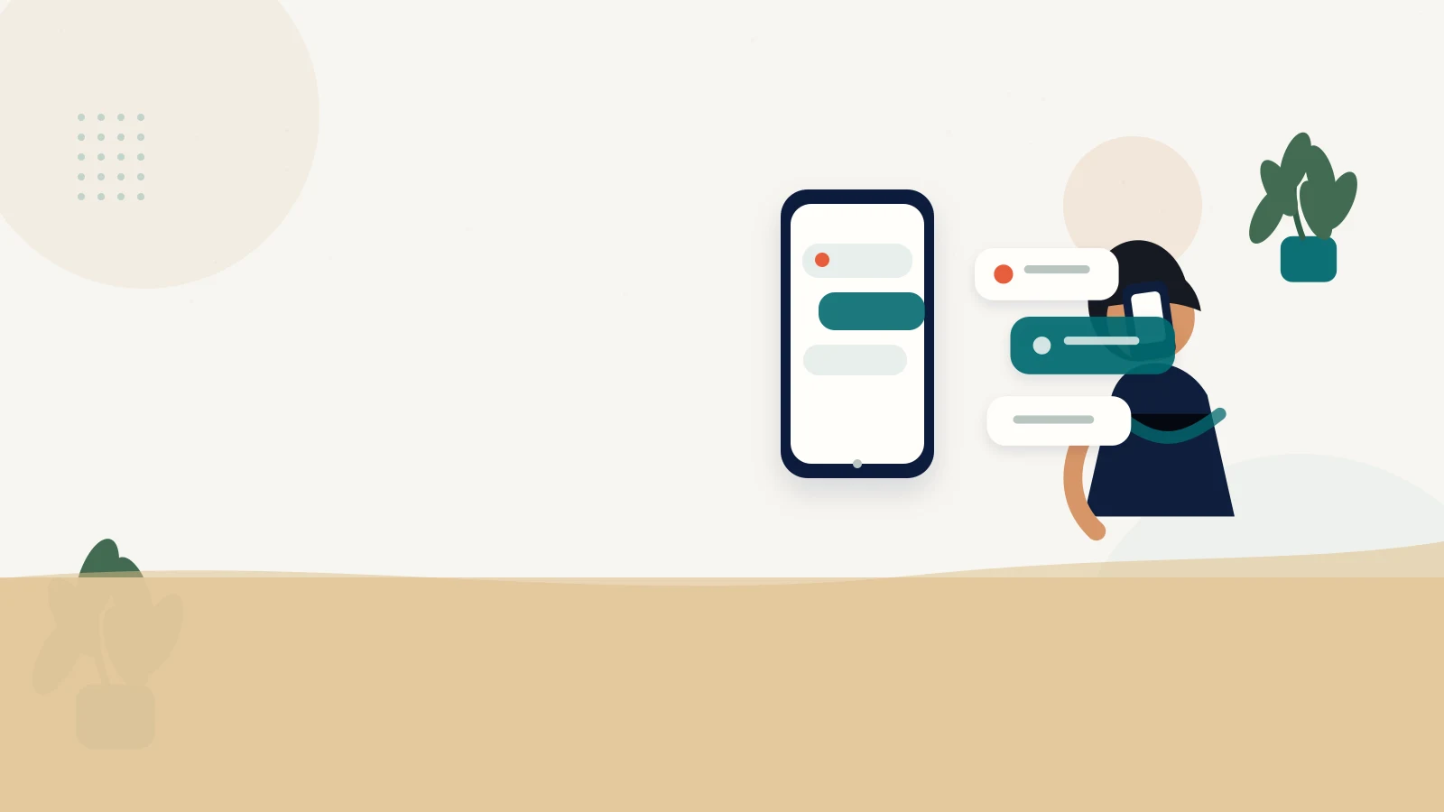 İşletme sahibi telefonla dikey video çekiyor